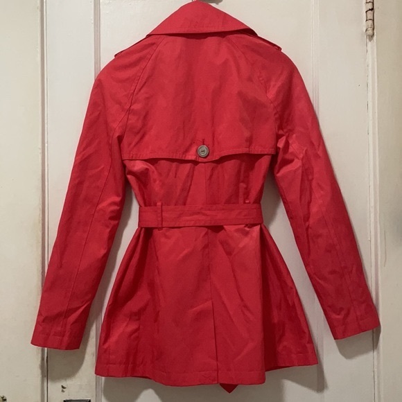 Express Belted Coral Trench Coat XS - Picture 8 of 11